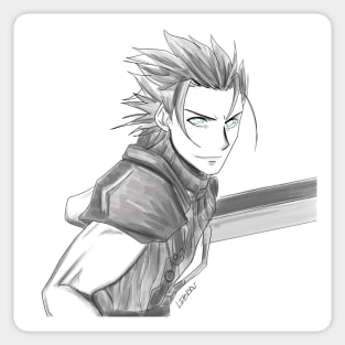 zack fair in final fantasy vii remake Sticker